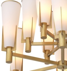 Luxus Wohnzimmer Hotel Restaurant Kronleuchter Antik Messing Weiß Luxury Living Room Hotel Restaurant Chandelier Antique Brass White