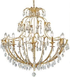 Casa Padrino luxury baroque crystal chandelier gold Ø 85 x H. 85 cm - Magnificent Hotel & Restaurant Chandelier