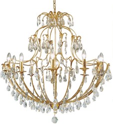 Luxus Barock Kristall Kronleuchter Gold Luxury Baroque Crystal Chandelier Gold