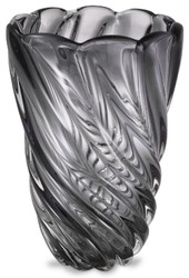 Luxus Designer Glas Vase Blumenvase Grau Luxury Designer Glass Vase Flower Vase Gray