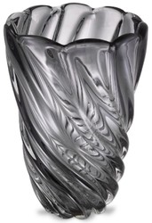 Luxus Designer Glas Vase Blumenvase Grau Luxury Designer Glass Vase Flower Vase Gray