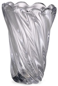 Casa Padrino luxury decorative glass vase Ø 20.5 x H. 29 cm - Hand Blown Flower Vase - Luxury Decoration Accessories