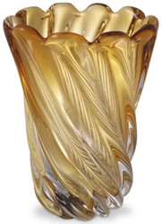 Luxus Designer Glas Vase Blumenvase Gelb Luxury Designer Glass Vase Flower Vase Yellow