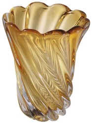 Luxus Designer Glas Vase Blumenvase Gelb Luxury Designer Glass Vase Flower Vase Yellow