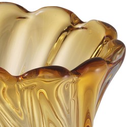 Luxus Designer Glas Vase Blumenvase Gelb Luxury Designer Glass Vase Flower Vase Yellow