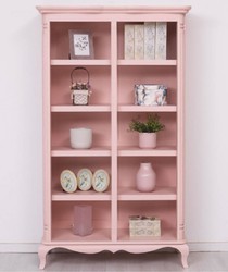 Casa Padrino armadio in stile country rosa 112 x 49 x A. 190 cm - Armadio a ripiani in legno massello - Armadio da soggiorno - Mobili in stile country