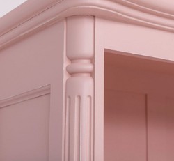 Casa Padrino armadio in stile country rosa 112 x 49 x A. 190 cm - Armadio a ripiani in legno massello - Armadio da soggiorno - Mobili in stile country
