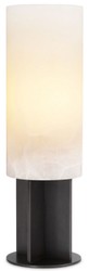 Casa Padrino luxury table lamp bronze / alabaster Ø 14 x H. 47 cm - Modern table lamp with round alabaster lampshade - Luxury Lights