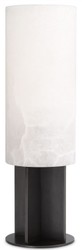Casa Padrino luxury table lamp bronze / alabaster Ø 14 x H. 47 cm - Modern table lamp with round alabaster lampshade - Luxury Lights