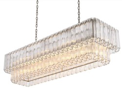Luxus Wohnzimmer Hotel Glas Kronleuchter Silber Luxury Living Room Hotel Glass Chandelier Silver 