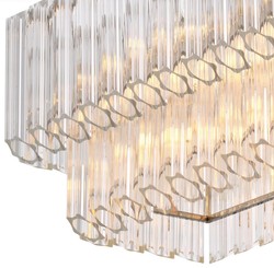Luxus Wohnzimmer Hotel Glas Kronleuchter Silber Luxury Living Room Hotel Glass Chandelier Silver 