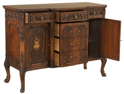 Casa Padrino commode baroque de luxe marron - Magnifique armoire en bois massif avec 2 portes et 6 tiroirs - Mobilier Baroque