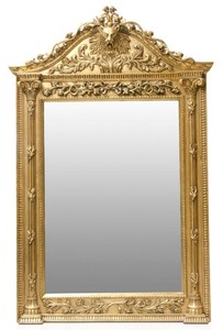 Casa Padrino luxury baroque standing mirror gold - Handmade solid wood mirror in baroque style - Baroque Furniture - Noble & Magnificent