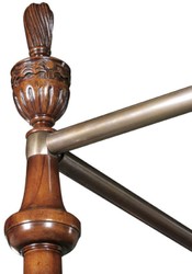 Casa Padrino lit double baroque de luxe marron foncé - Lit en bois massif fait main - Mobilier de chambre de style baroque - Noble et Magnifique