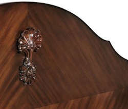 Casa Padrino lit double baroque de luxe marron foncé - Lit en bois massif fait main - Mobilier de chambre de style baroque - Noble et Magnifique