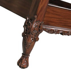 Casa Padrino lit double baroque de luxe marron foncé - Lit en bois massif fait main - Mobilier de chambre de style baroque - Noble et Magnifique