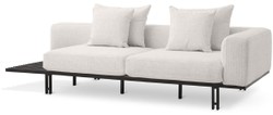 Casa Padrino divano di lusso crema / bronzo 233 x 104 x A. 60,5 cm - Divano moderno da soggiorno lato destro - Divano Hotel - Qualità di Lusso