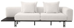 Casa Padrino divano di lusso crema / bronzo 233 x 104 x A. 60,5 cm - Divano moderno da soggiorno lato destro - Divano Hotel - Qualità di Lusso