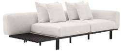 Casa Padrino divano di lusso crema / bronzo 233 x 104 x A. 60,5 cm - Divano moderno da soggiorno lato destro - Divano Hotel - Qualità di Lusso