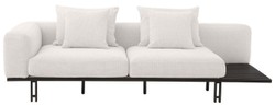 Casa Padrino luxury sofa cream / bronze 233 x 104 x H. 60.5 cm - Modern living room sofa left side - Hotel Sofa - Luxury Quality