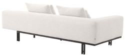 Casa Padrino luxury sofa cream / bronze 233 x 104 x H. 60.5 cm - Modern living room sofa left side - Hotel Sofa - Luxury Quality
