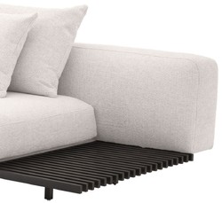 Casa Padrino luxury sofa cream / bronze 233 x 104 x H. 60.5 cm - Modern living room sofa left side - Hotel Sofa - Luxury Quality