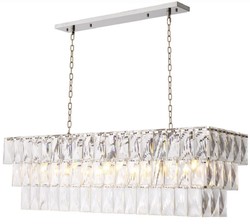 Luxus Wohnzimmer Hotel Kronleuchter Silber Luxury Living Room Hotel Chandelier Silver 