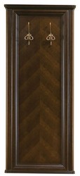 Casa Padrino luxury Art Nouveau wall coat rack dark brown 63.6 x 6.5 x H. 151 cm - Elegant solid wood wall coat rack with 2 coat hooks - Coat Rack Furniture - Bedroom Furniture - Hotel Furniture