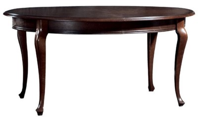 Casa Padrino tavolo da pranzo Art Nouveau di lusso marrone scuro 160-360 x 110 x A. 78 cm - Tavolo da pranzo ovale allungabile in legno massello - Mobili da Pranzo Barocco e Art Nouveau
