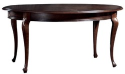 Casa Padrino luxury Art Nouveau dining table dark brown 160-360 x 110 x H. 78 cm - Oval extendable solid wood dining room table - Baroque & Art Nouveau Dining Room Furniture
