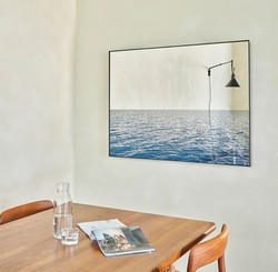 Casa Padrino luxury wall mirror sea blue / black 120 x 2 x H. 90 cm - Rectangular mirror with metal frame - Luxury Furniture