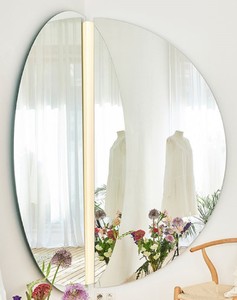 Casa Padrino miroir d'angle luxe 150 x 3,5 x H. 150 cm - Miroir mural d'angle avec bande LED - Miroir d'Hôtel - Miroir Boutique - Qualité de Luxe