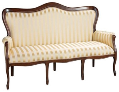 Casa Padrino canapé baroque de luxe avec rayures or / marron foncé 184 x 81 x H. 107 cm - Canapé de salon à rayures de style baroque - Mobilier de salon baroque