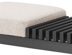 Casa Padrino panca di lusso crema / bronzo 140 x 44 x A. 45 cm - Panca imbottita in acciaio inossidabile - Mobili Soggiorno - Mobili Hotel - Collezione di Lusso
