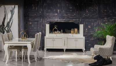 Casa Padrino Luxus Barock Ohrensessel Hellgrau / Weiß / Gold - Eleganter Wohnzimmer Sessel mit Muster - Wohnzimmer Möbel im Barockstil