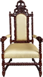 Casa Padrino Barock Thron Sessel Creme Muster Mahagoni Braun Throne Chair Chairs King Kings König Königssessel Königsthron Baroque Furniture Interior Möbel Einrichtung Casa Padrino Barock Thron Sessel Creme Muster Mahagoni Braun Throne Chair Chairs King Kings König Königssessel Königsthron Baroque Furniture Interior Möbel Einrichtung