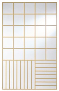 Casa Padrino miroir mural de luxe or 100 x 2,5 x H. 158 cm - Miroir rectangulaire avec motif - Mobilier de Luxe