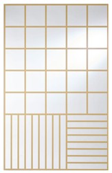 Casa Padrino miroir mural de luxe or 100 x 2,5 x H. 158 cm - Miroir rectangulaire avec motif - Mobilier de Luxe