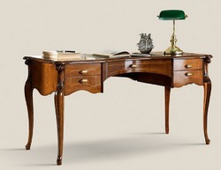 Luxus Jugendstil Mahagoni Schreibtisch Braun Gold Grün Luxury Art Nouveau Mahogany Desk Brown Gold Green