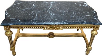 Casa Padrino table basse baroque antique or avec plateau en marbre noir 103 x 56 x 47 cm - aspect antique Casa Padrino table basse baroque antique or avec plateau en marbre noir 103 x 56 x 47 cm - aspect antique