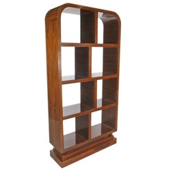 Casa Padrino libreria Art Deco mogano - libreria Art Deco libreria sistema di scaffali mobili in stile antico