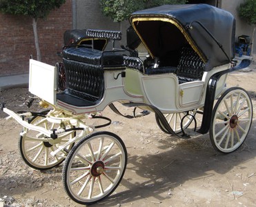 Casa Padrino baroque horse drawn carriage white / red / black / gold - Magnificent carriage in baroque style - Noble & Magnificent
