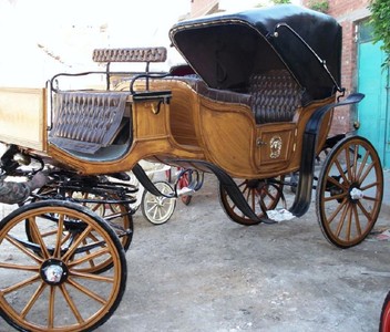 Casa Padrino baroque horse drawn carriage brown / dark brown / black - Magnificent carriage in baroque style - Noble & Magnificent
