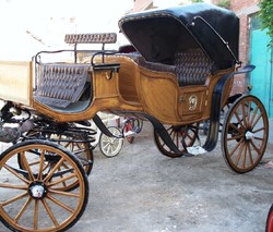 Casa Padrino baroque horse drawn carriage brown / dark brown / black - Magnificent carriage in baroque style - Noble & Magnificent