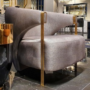 Casa Padrino fauteuil de luxe argent / or 82 x 78 x H. 86 cm - Fauteuil de Salon - Fauteuil d'Hôtel - Mobilier de Luxe