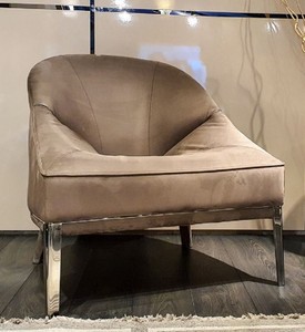 Casa Padrino fauteuil de luxe marron / argent 85 x 88 x H. 90 cm - Fauteuil de Salon - Meuble de Salon - Collection de Luxe