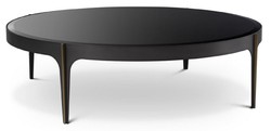 Runder Luxus Couchtisch Wohnzimmertisch mit Glasplatte Round Luxury Stainless Steel Coffee Table Living Room Table with Glass Top