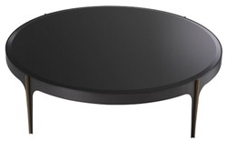 Runder Luxus Couchtisch Wohnzimmertisch mit Glasplatte Round Luxury Stainless Steel Coffee Table Living Room Table with Glass Top