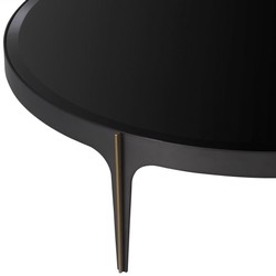 Runder Luxus Couchtisch Wohnzimmertisch mit Glasplatte Round Luxury Stainless Steel Coffee Table Living Room Table with Glass Top