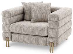Luxus Wohnzimmer Hotel Sessel Beige Messing Luxury Living Room Hotel Armchair Beige Brass